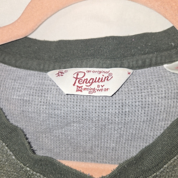 Original Penguin Green Men's Long Sleeve Thermal Shirt Size Medium - Picture 2 of 6